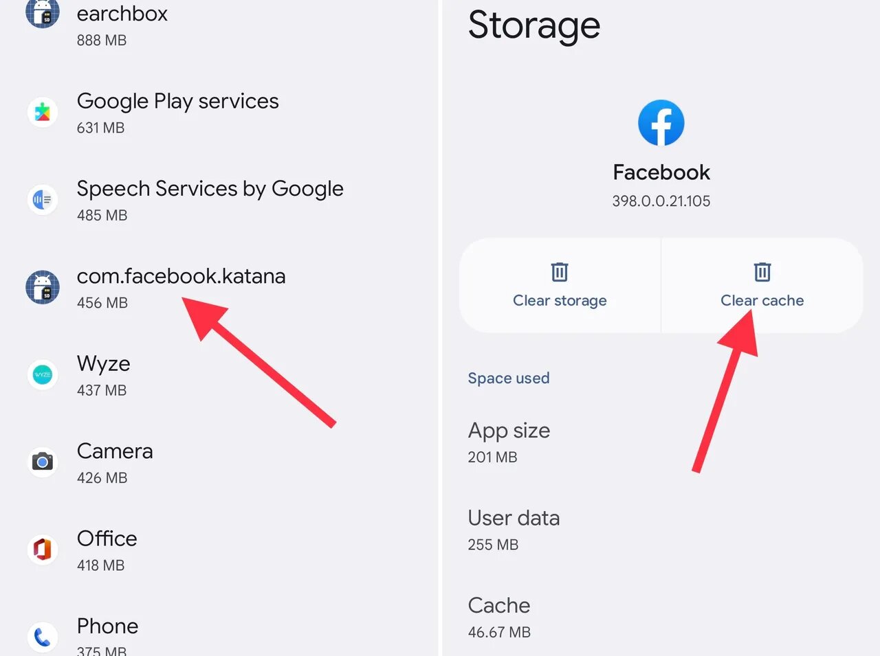 clearing cache data