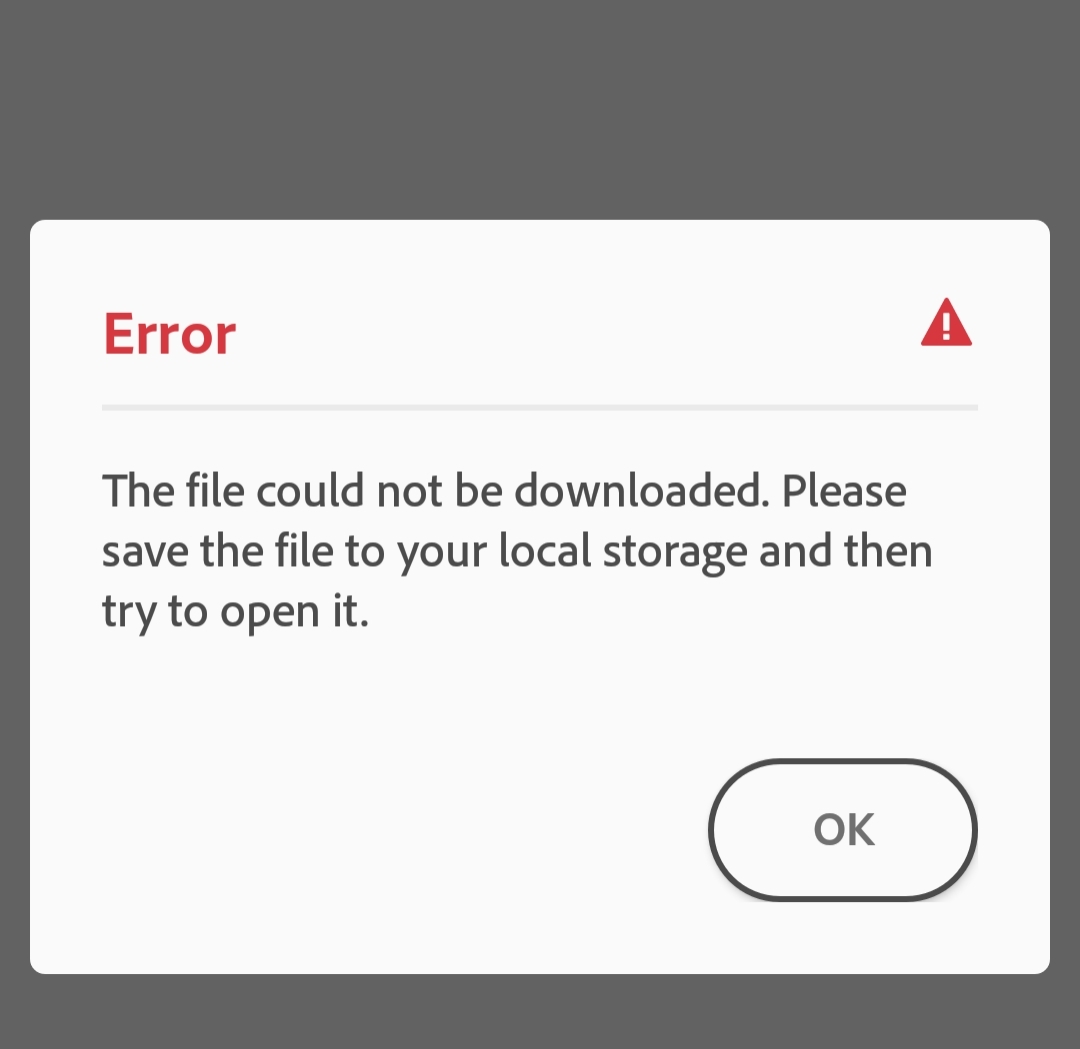 error message cannot open pdf