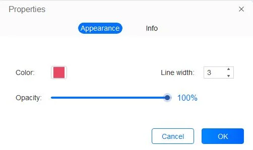 accessing the properties window to make adjustments