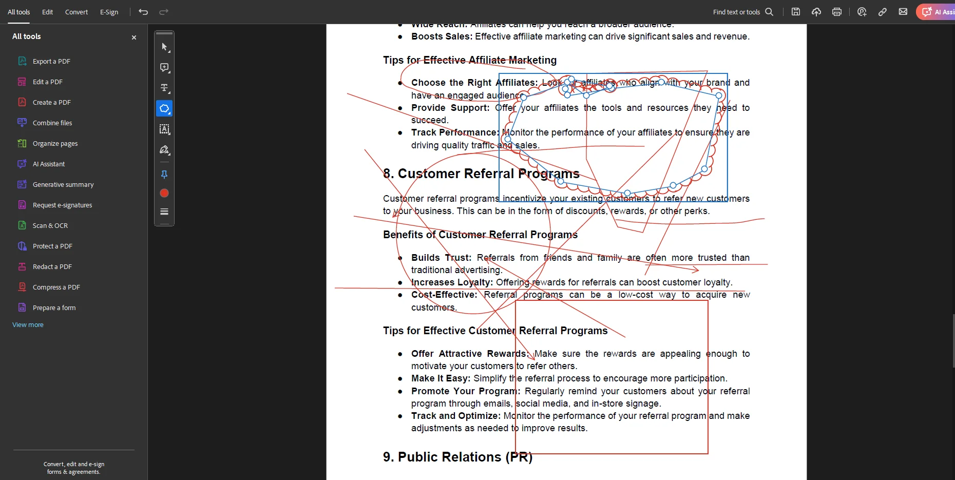 Drawing Shapes on PDF Document