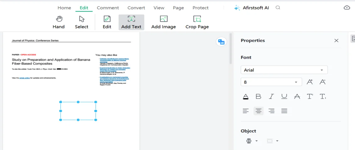 Adding text to PDF