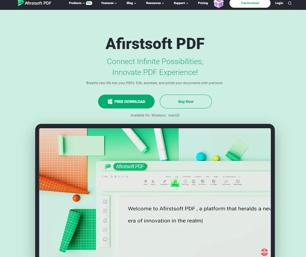 Afirstsoft PDF homepage