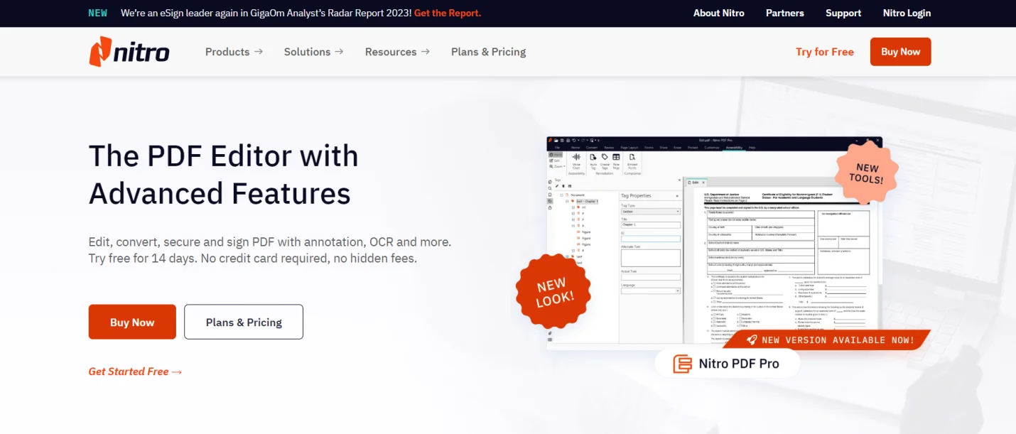 Nitro PDF Pro homepage