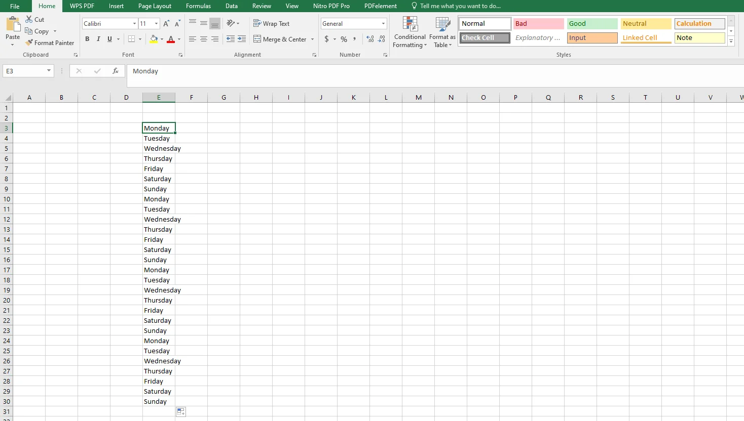 opening excel document