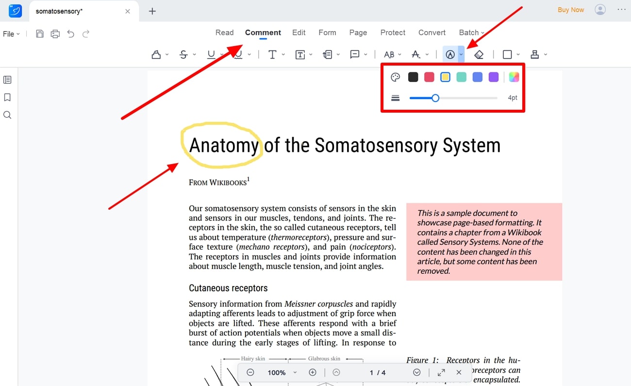 choose the pdf drawing tool