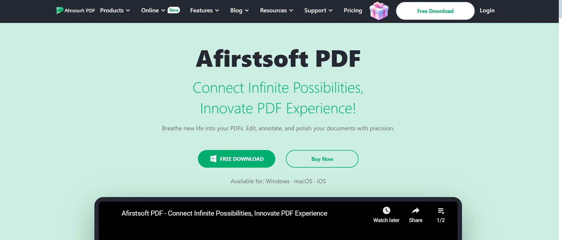 Afirstsoft PDF homepage