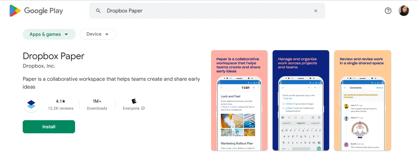 Dropbox Paper