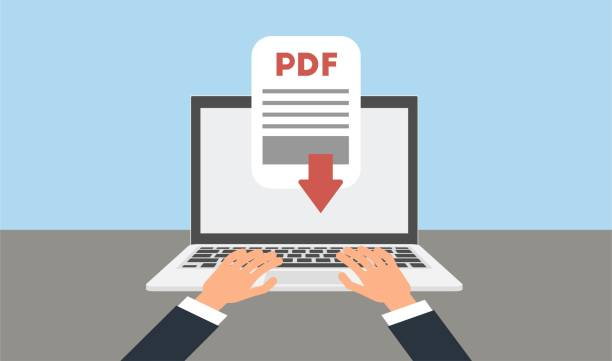  PDF document on a laptop