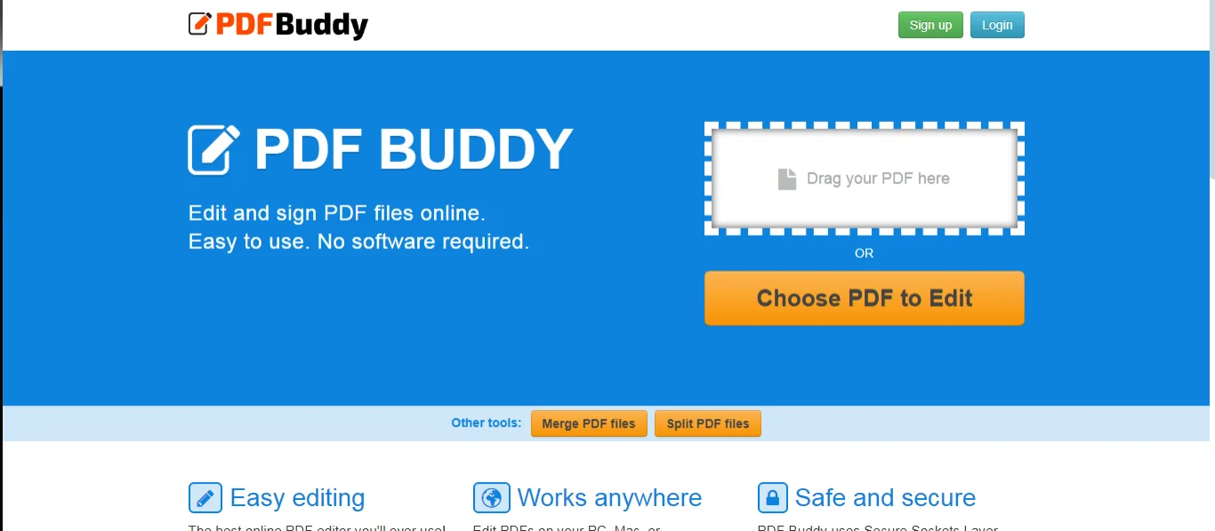 PDF Buddy homepage