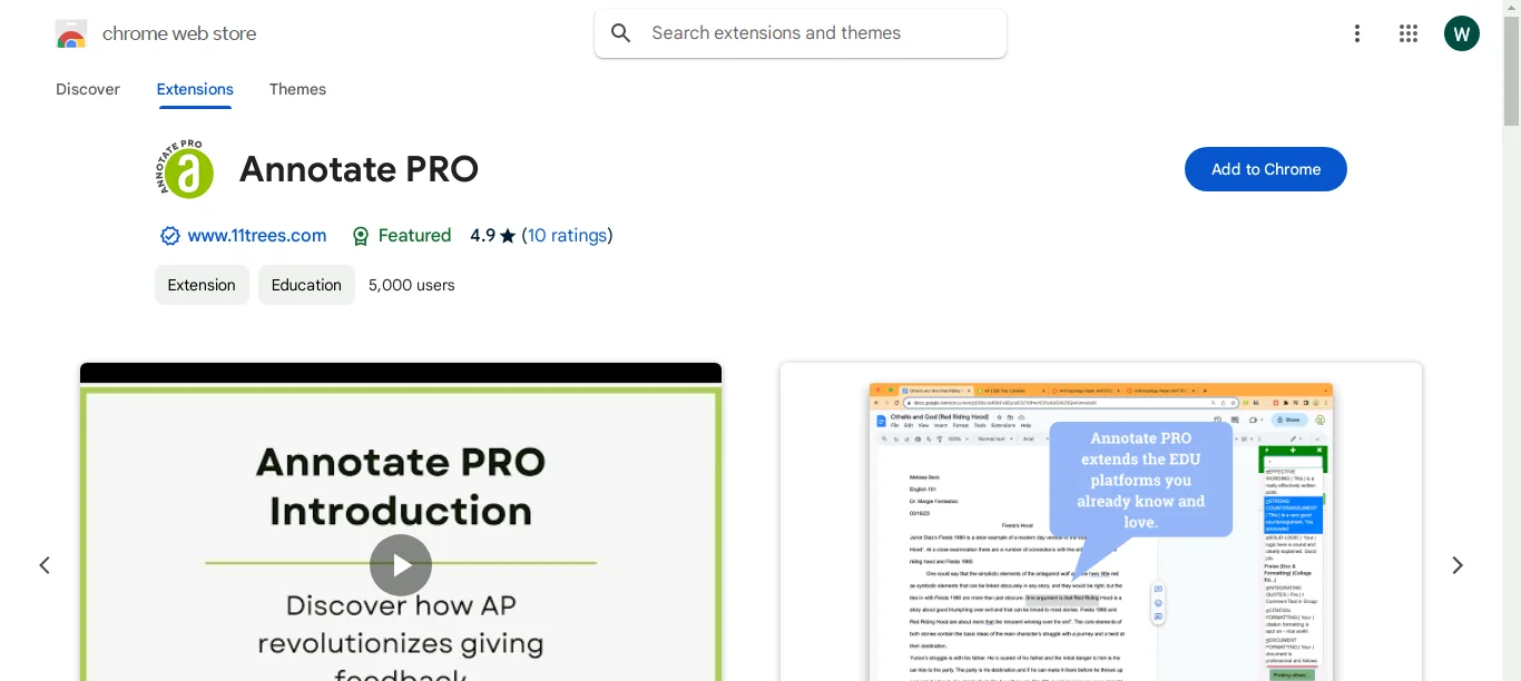 Annotate Pro Google Extension Page