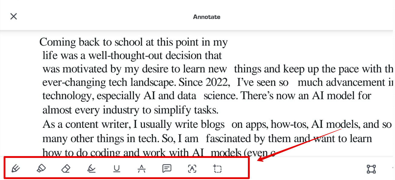 annotating PDF in Afirstsoft PDF iPad