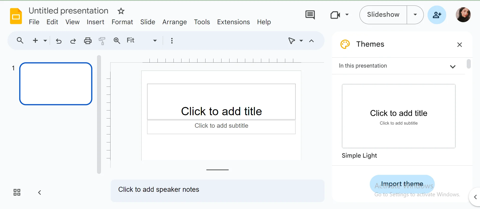 click on “Google Slides”