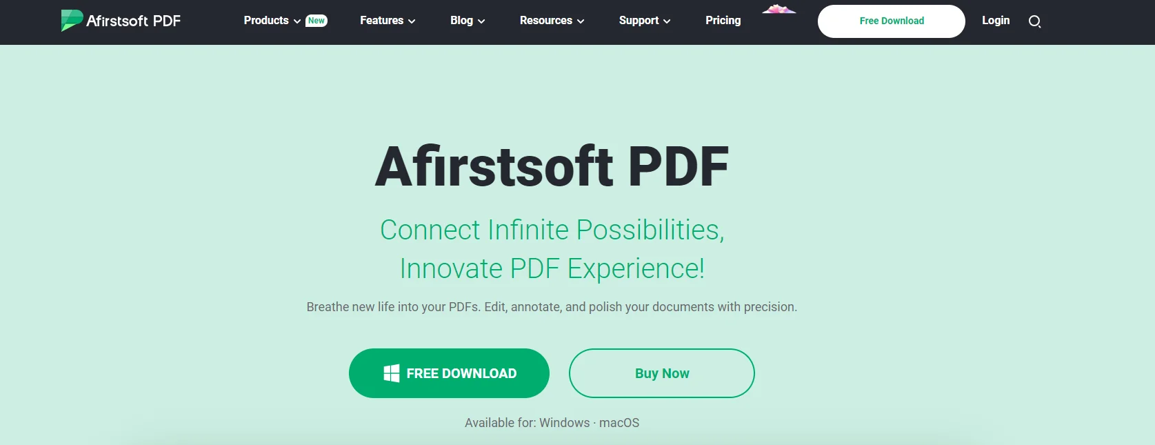 Afirstsoft PDF Editor Home Page