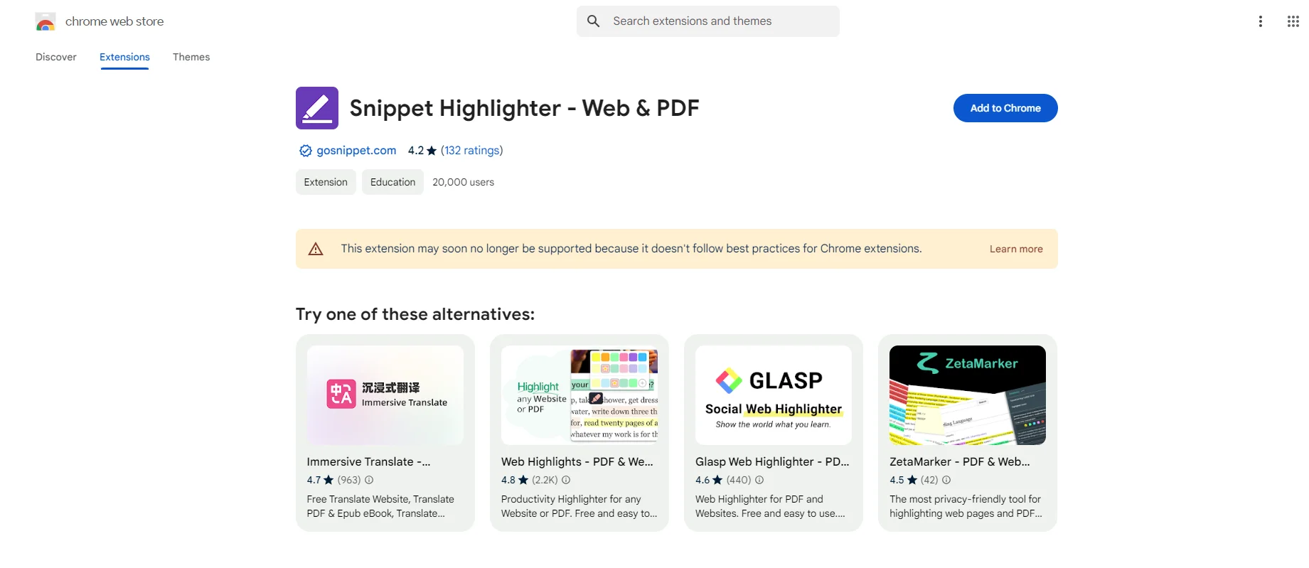 Snippet Highlighter on Chrome Web Store