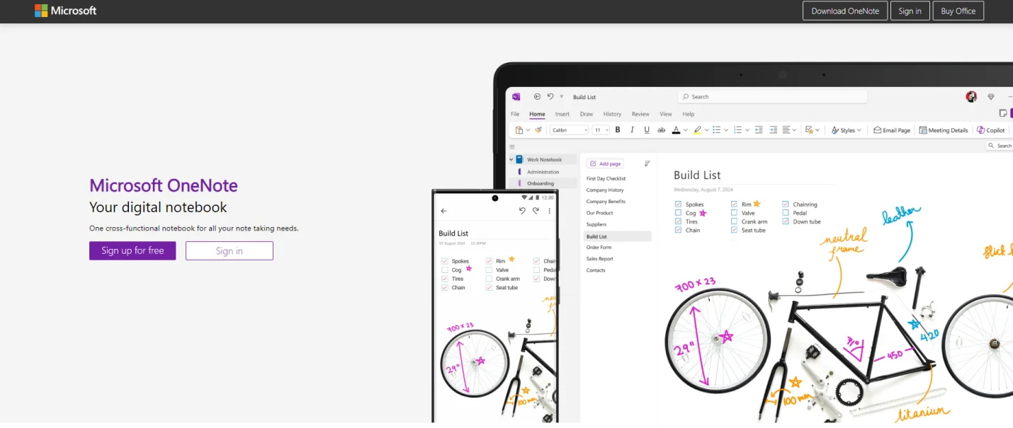 microsoft onenote