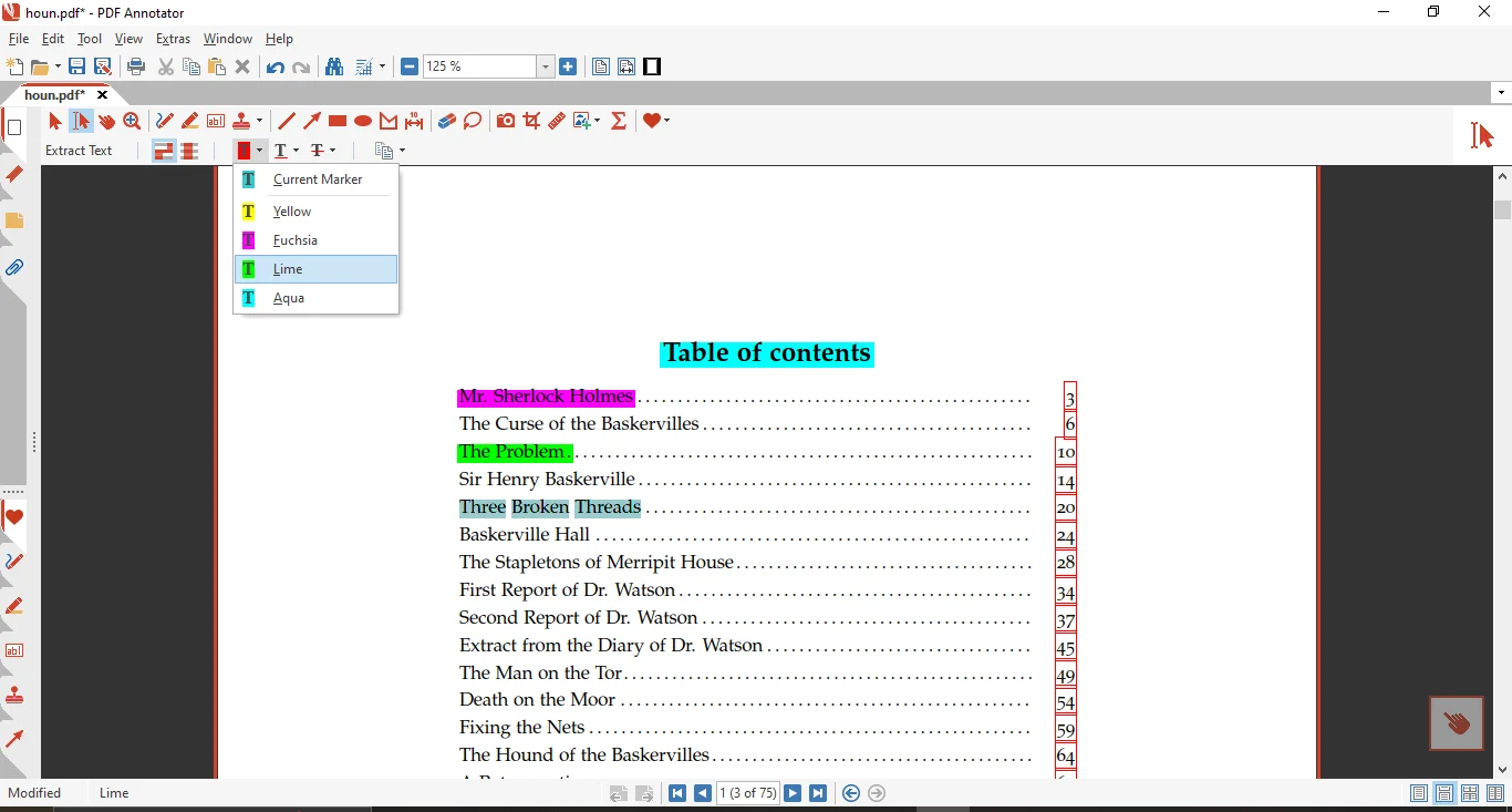 interface of pdf annotator