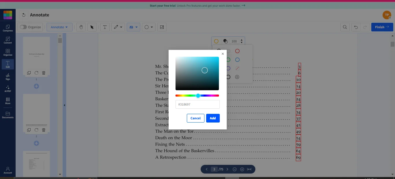 creating a custom shade for the underline color