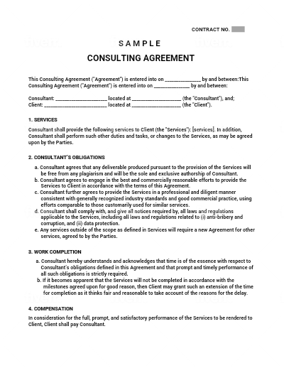 Consulting Agreement Template