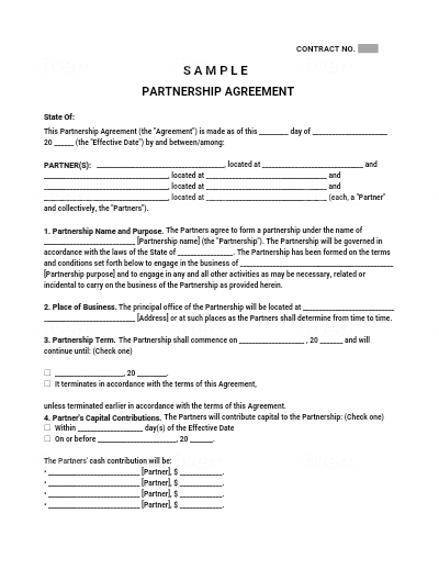 Partnership Agreement Template