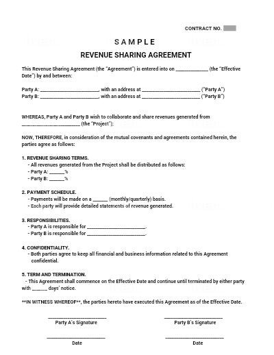 Revenue Sharing Agreement Template