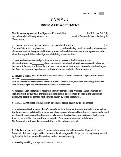 Roommate Agreement