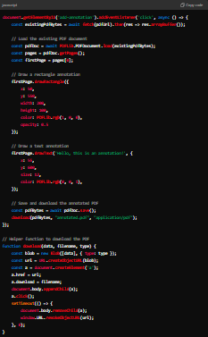 PDF Annotation Javascript
