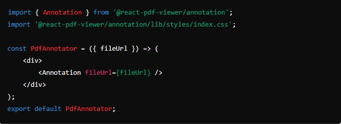 React PDF annotation tools