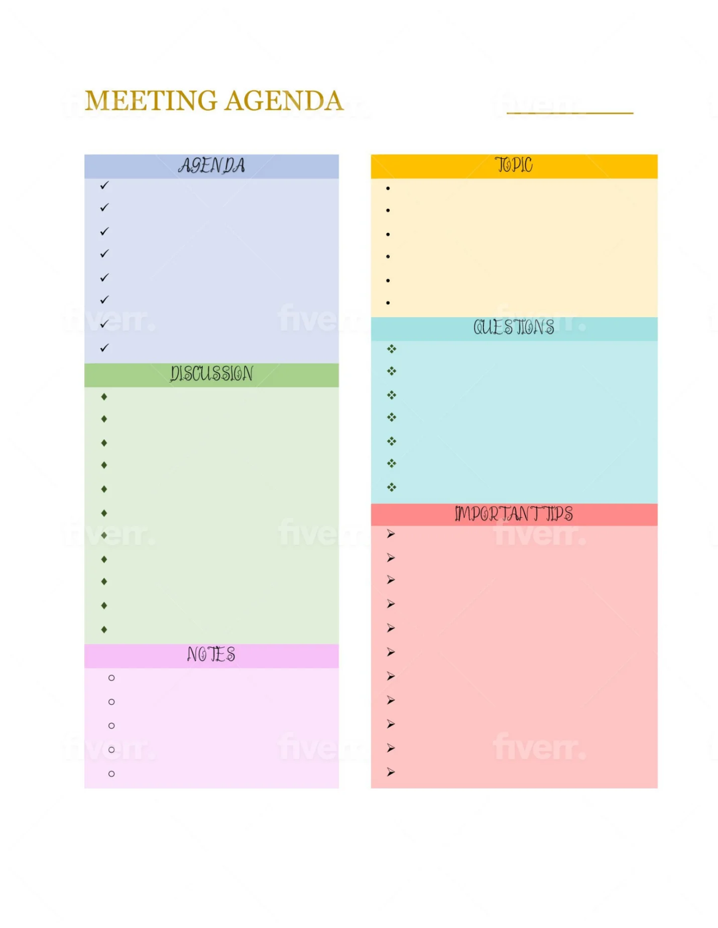 meeting planner template