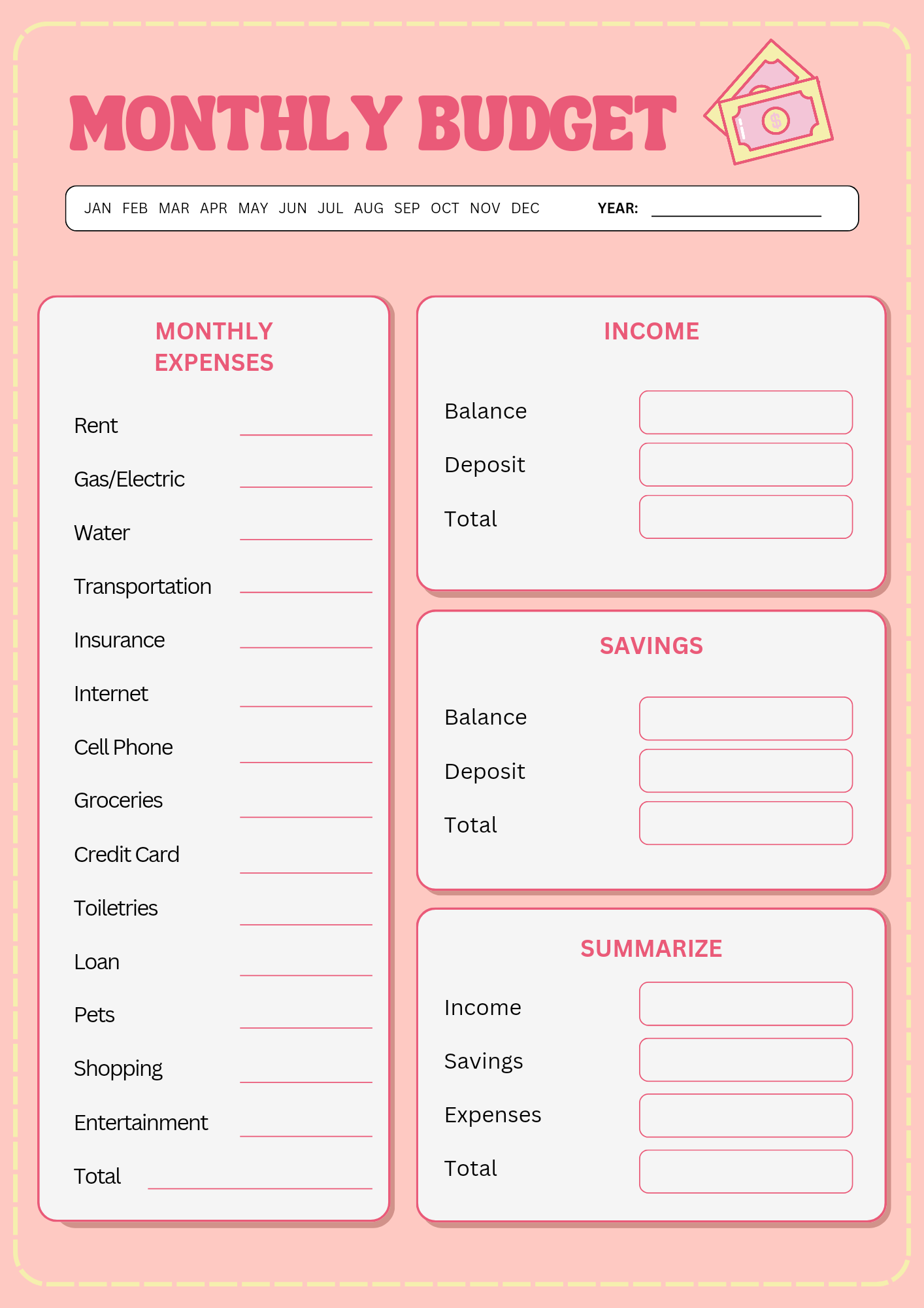 Monthly Budget Planner