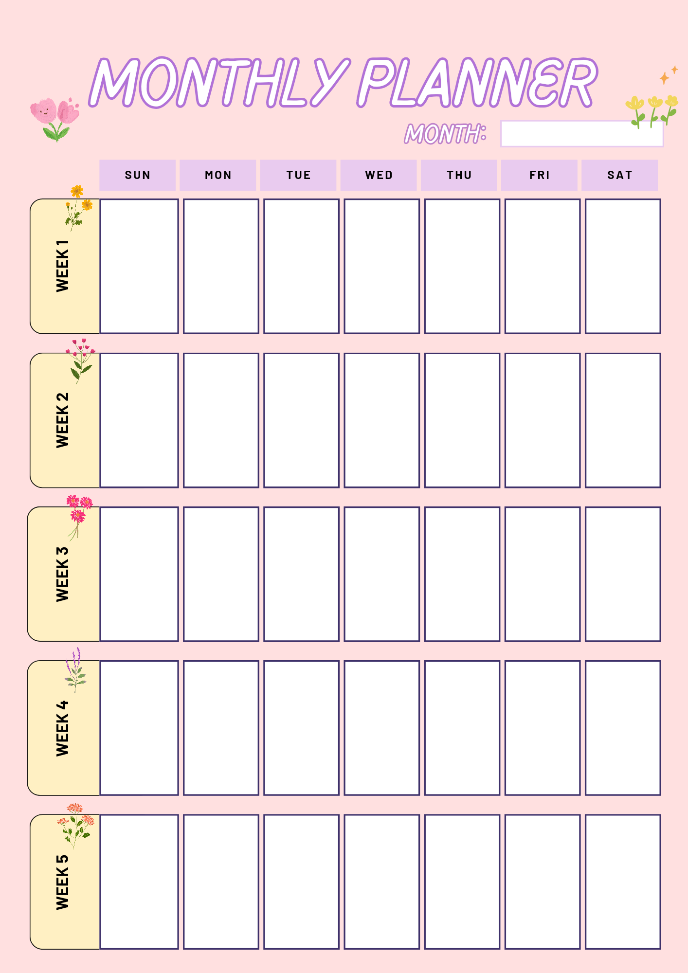 DIY Monthly Planner