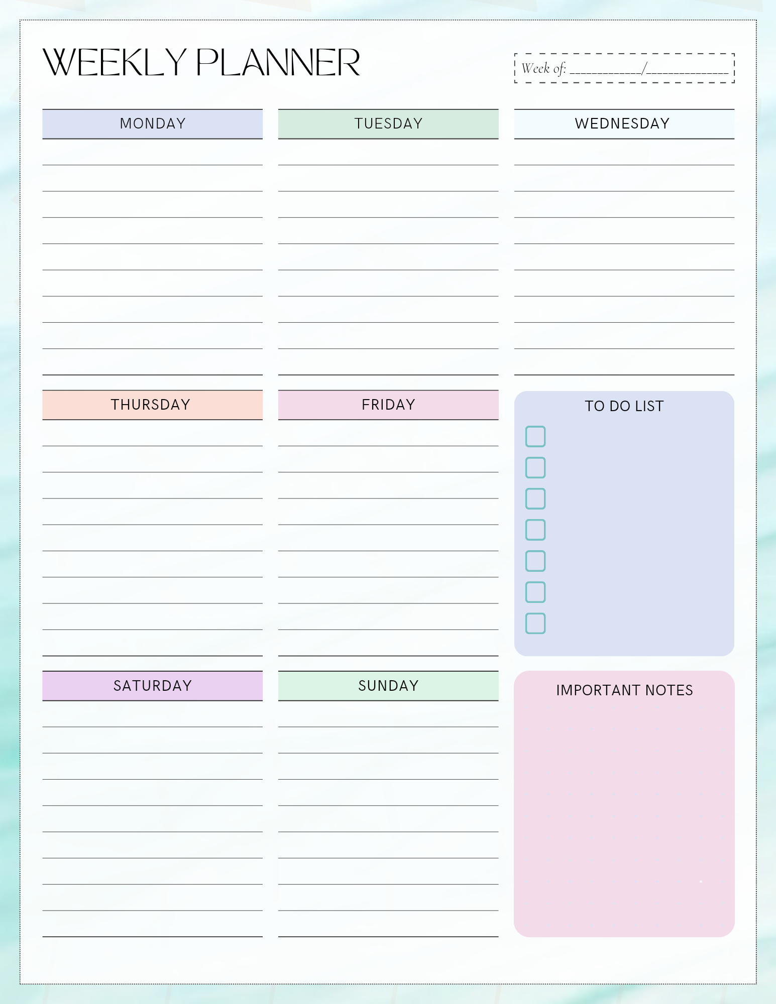 Weekly Planner