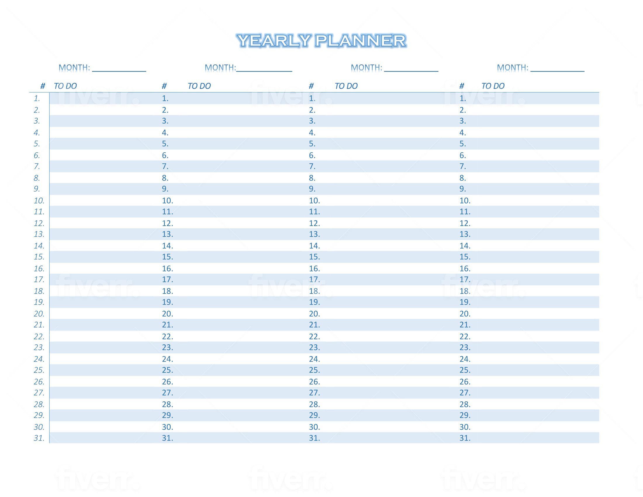 Yearly Planner