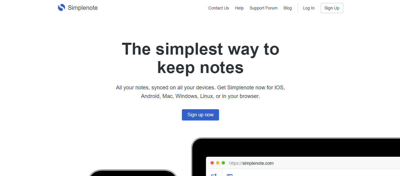 Best Note-taking App Simplenote