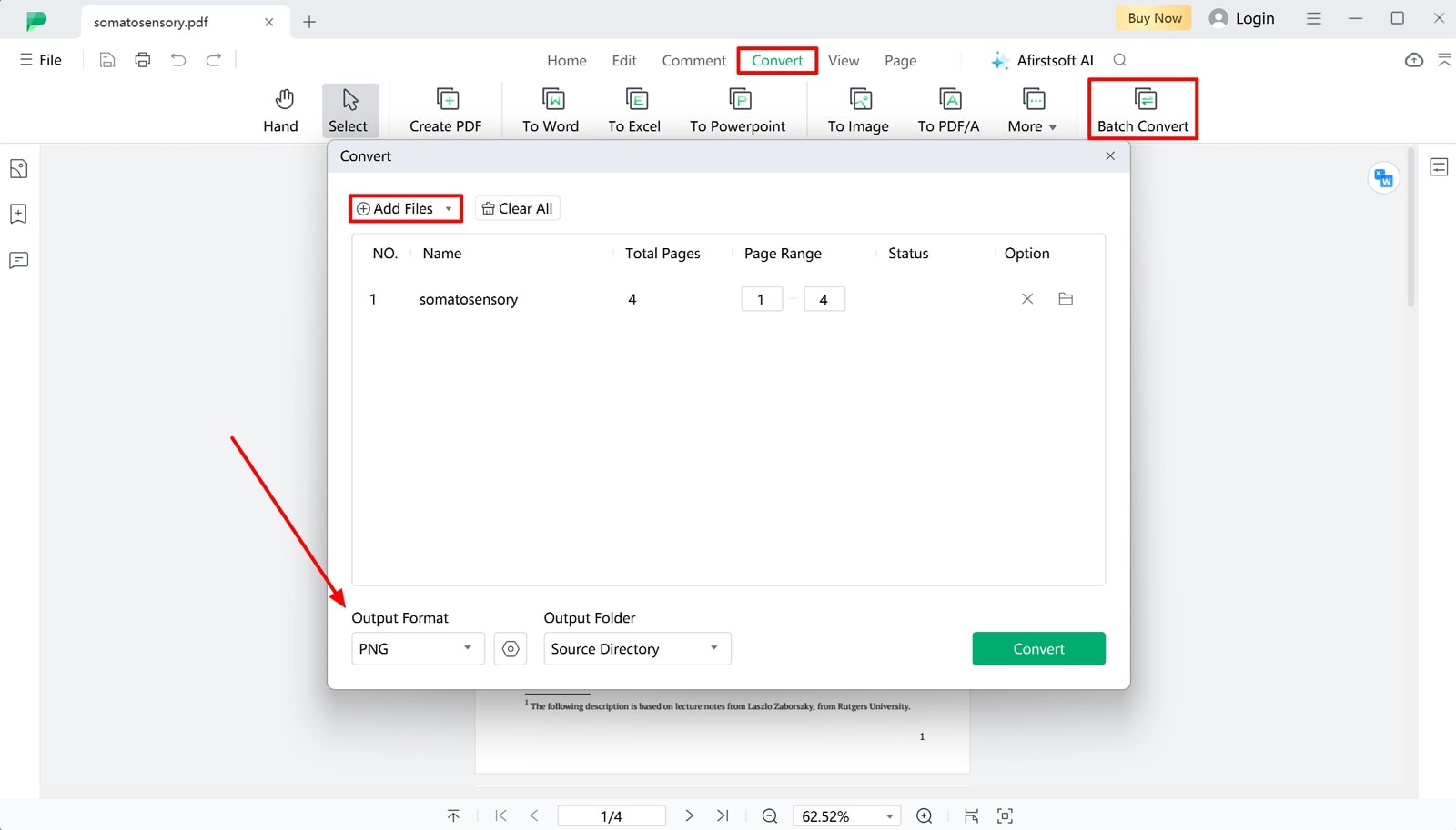 import files and set format