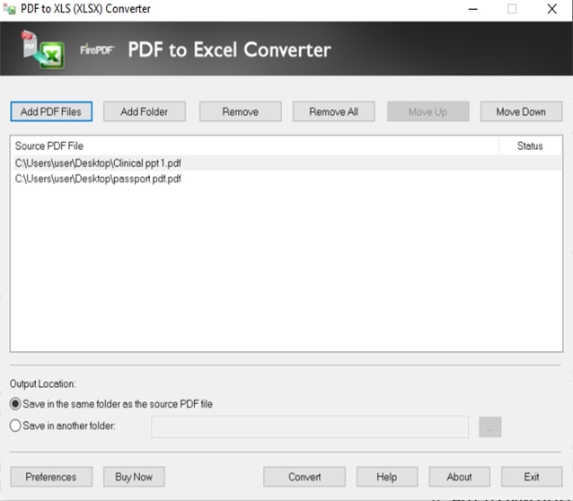 open pdf to xls converter