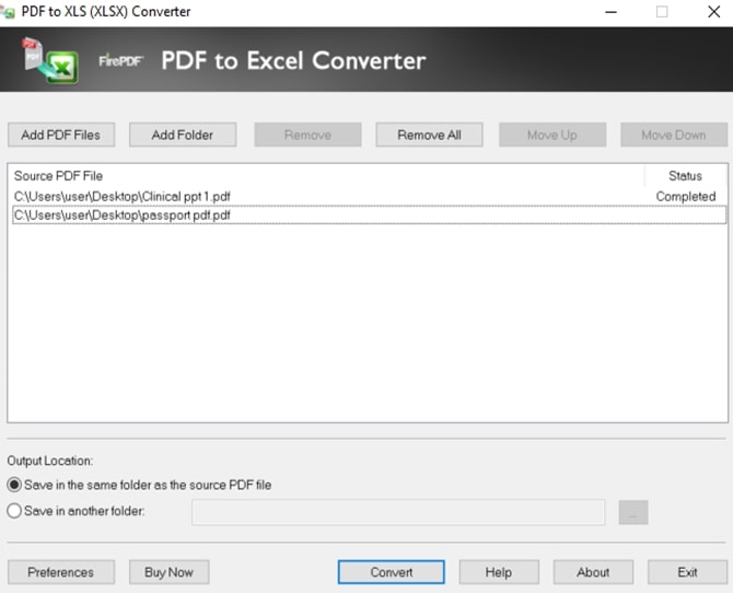 set parameters and convert