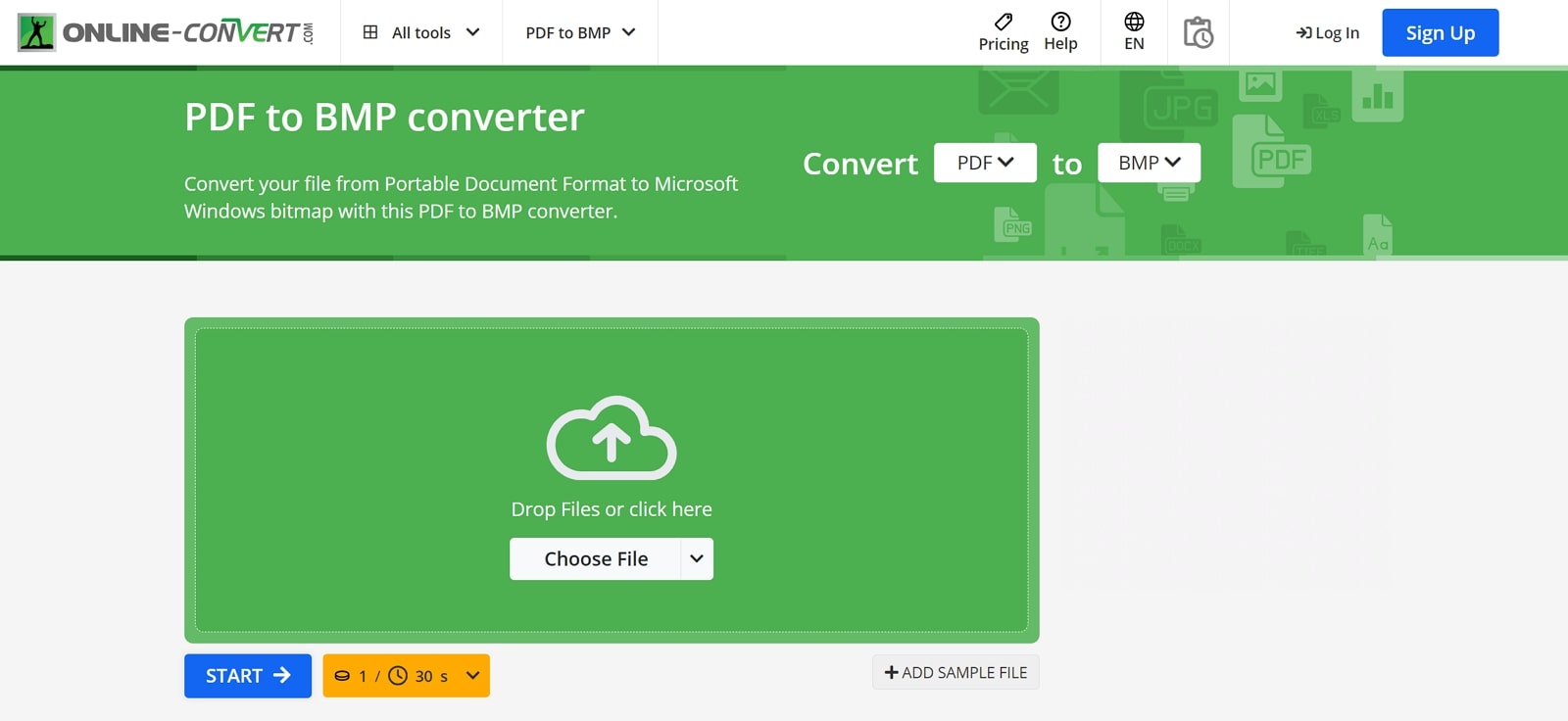 onlineconvert pdf to bmp converter