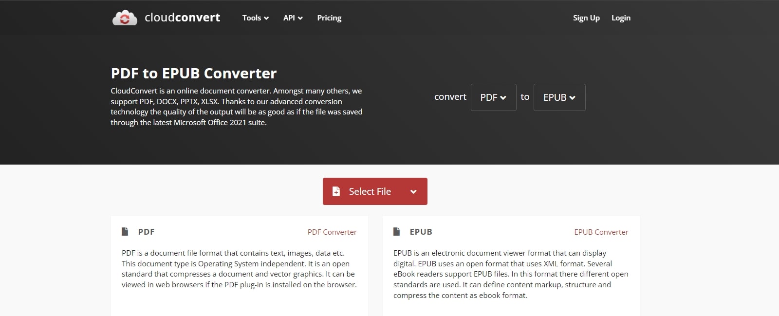 cloudconvert pdf to epub converter