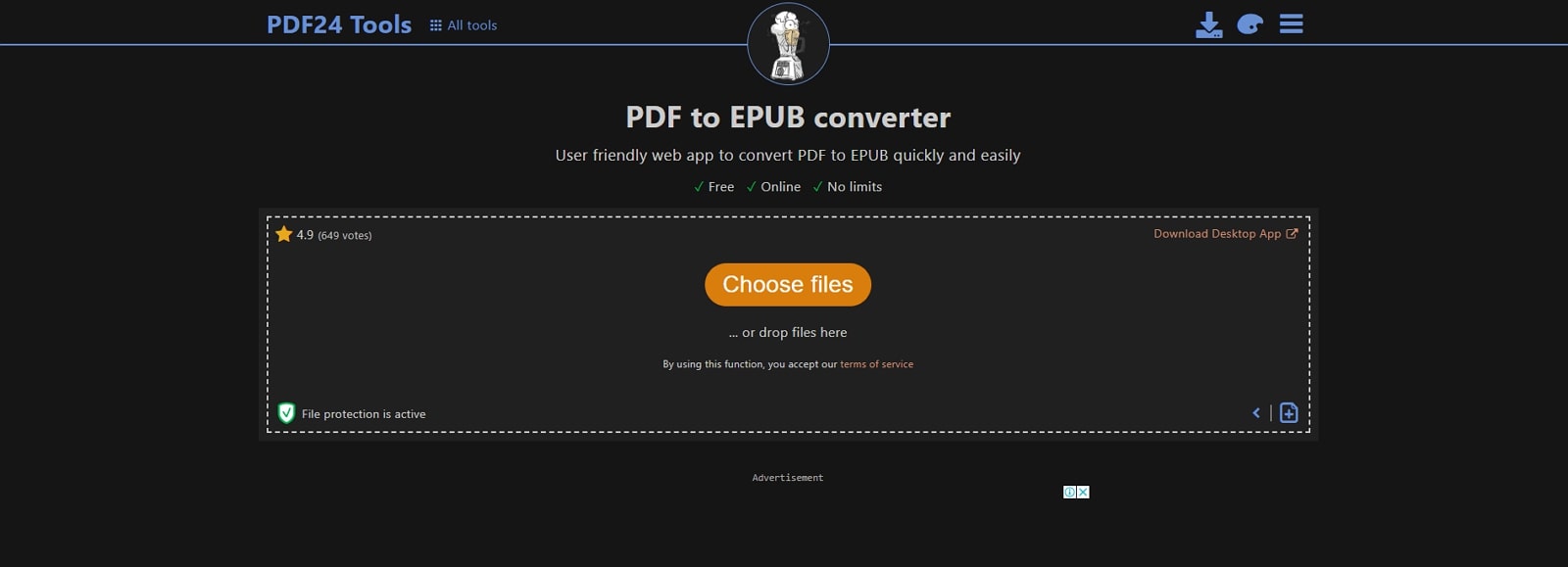 pdf24 pdf to epub converter