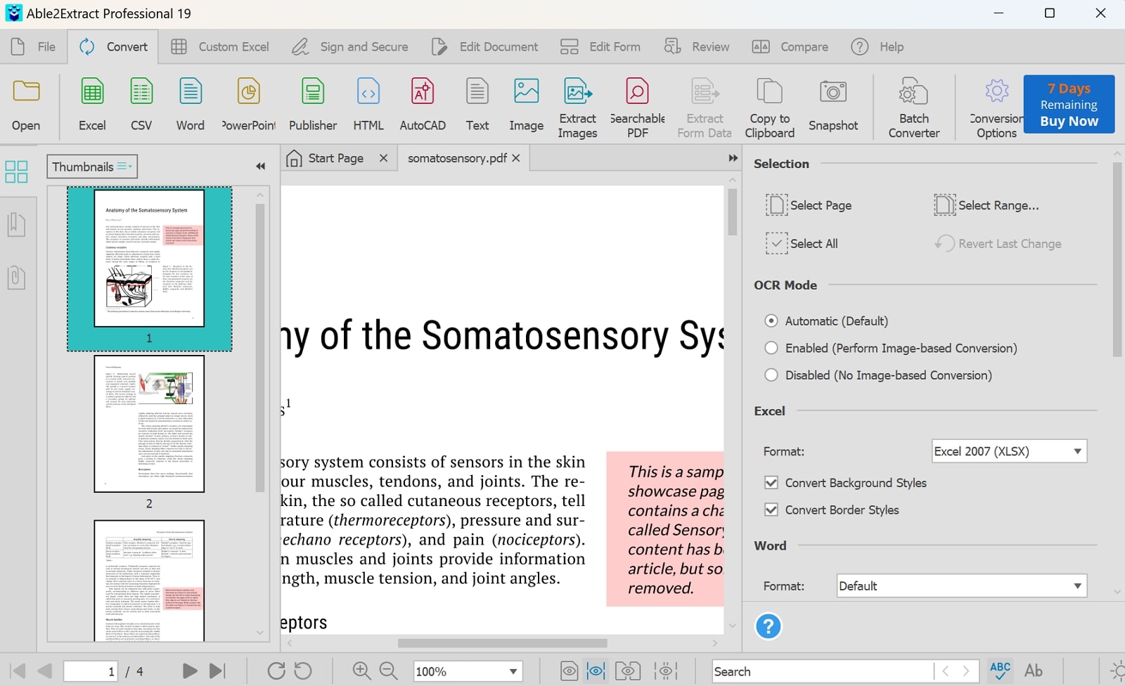 able2extract pdf to excel converter