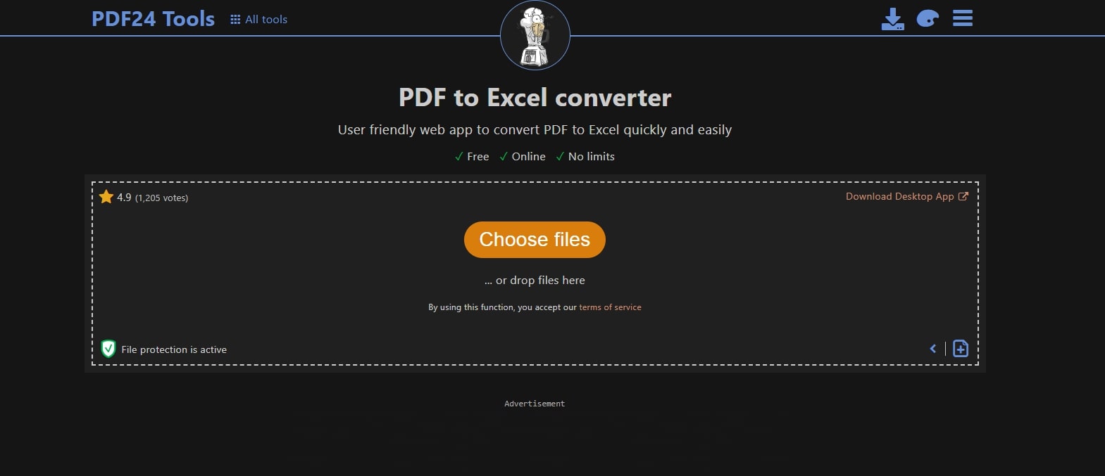 pdf24 pdf to excel converter