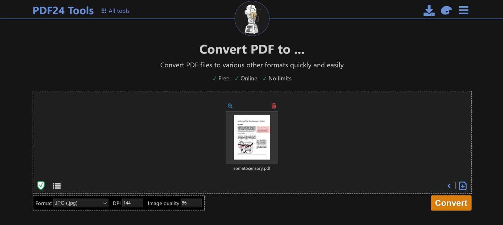 pdf24 tools pdf to jpg converter