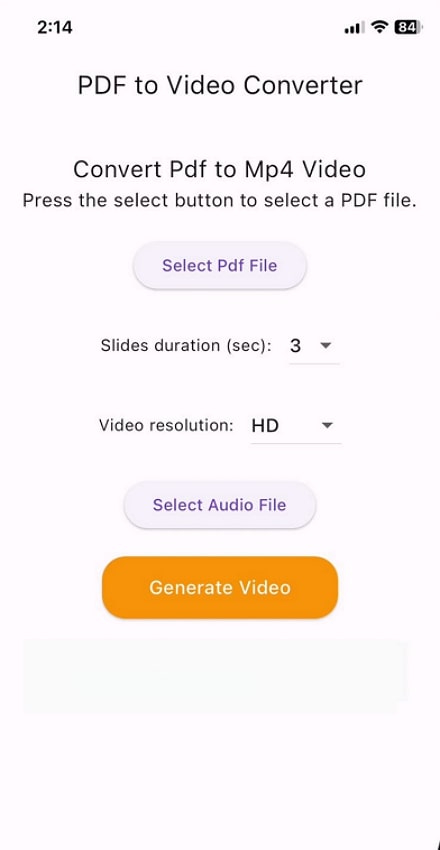 pdf to video converter app