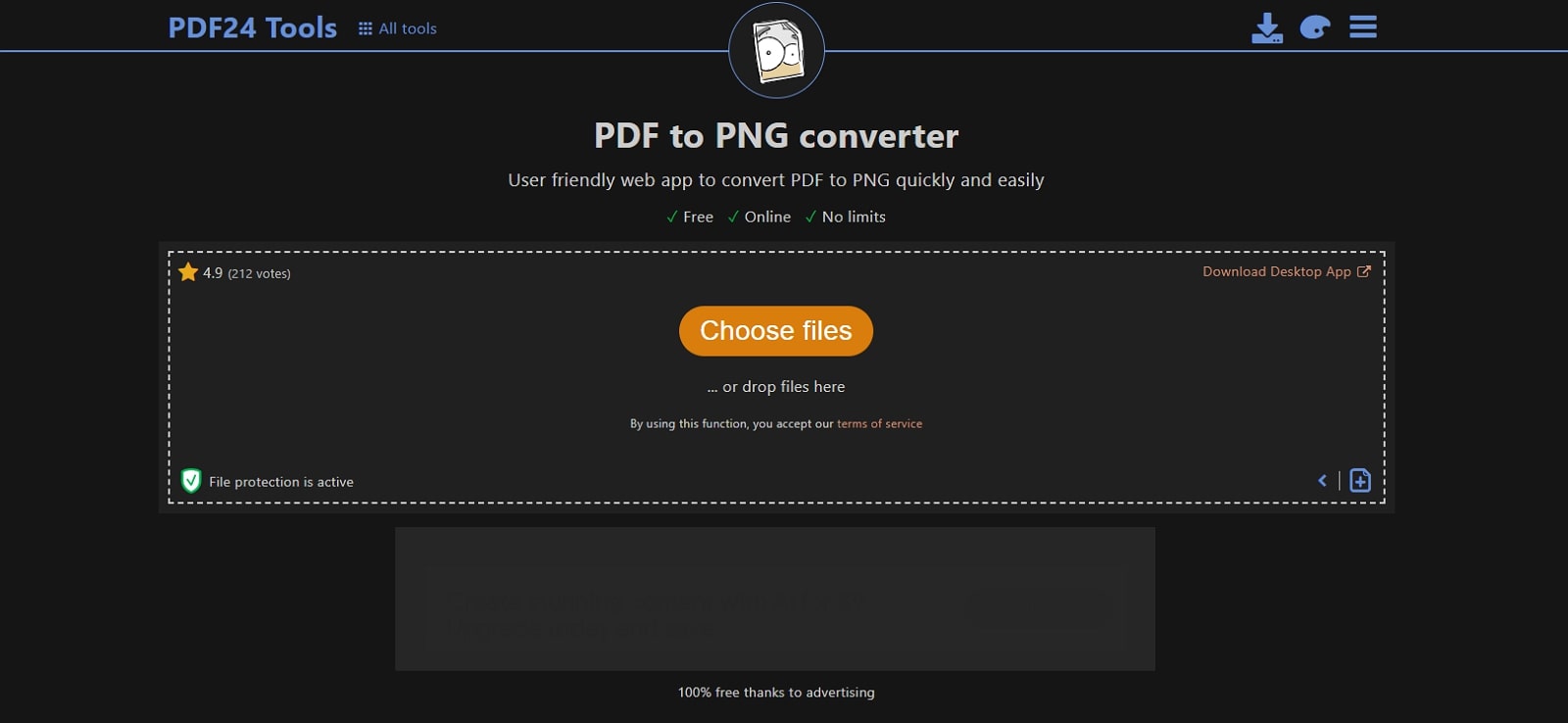 pdf24 pdf to png converter