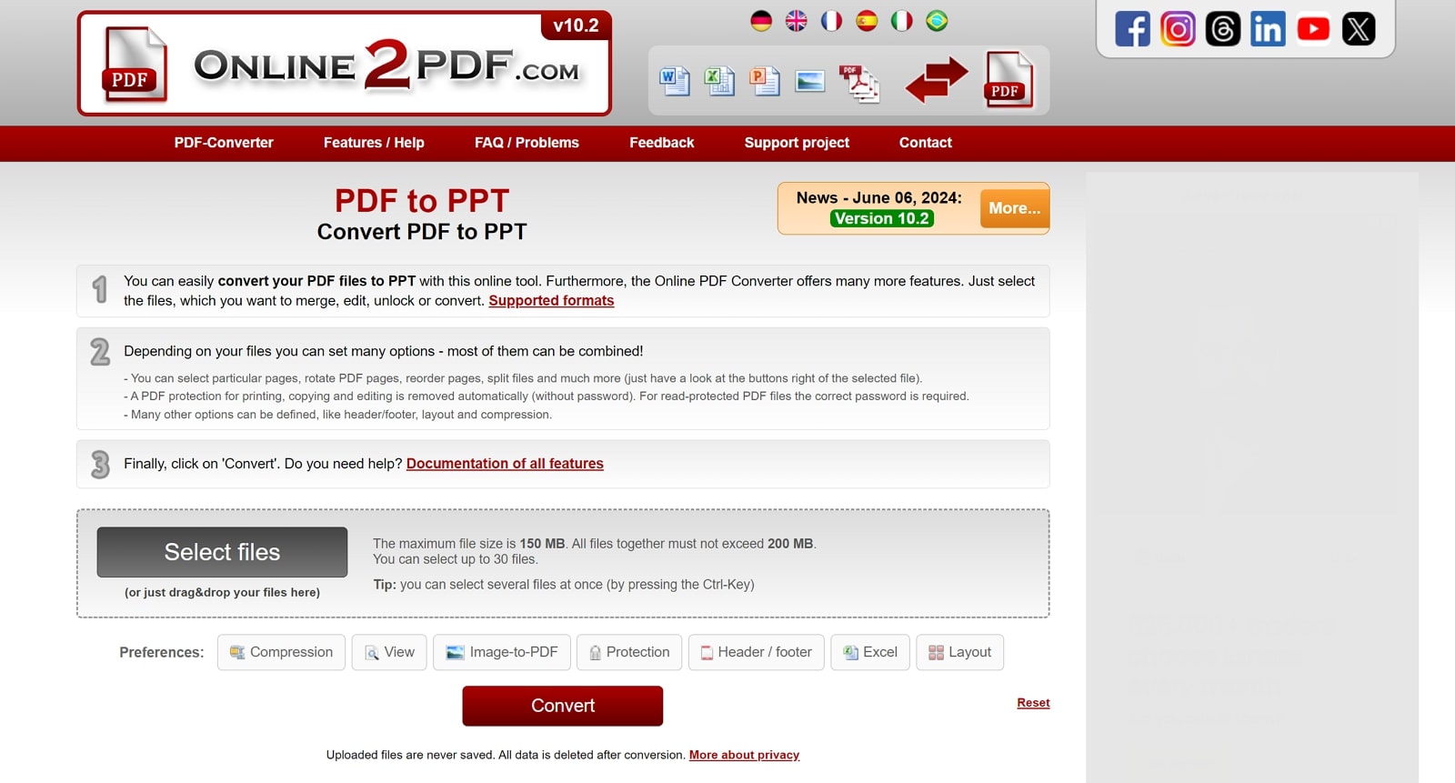 online2pdf pdf to ppt converters