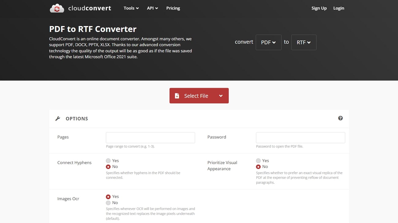 cloudconvert pdf to rtf converter