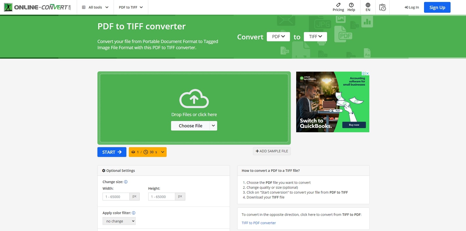 onlineconvert pdf to tiff converter