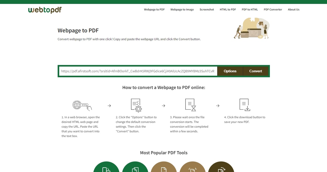 webpage to pdf converter online