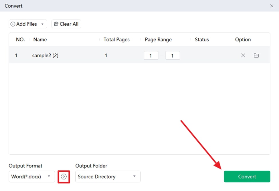 define settings and convert afirstsoft