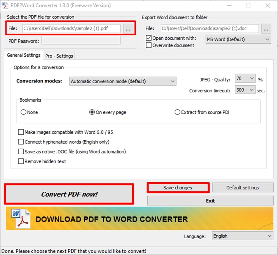 pdf2word converter pdf to word